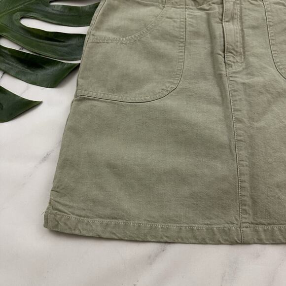 Lands End Womens Vintage Y2k Skort Size M Taupe Gray Cargo Cotton - Picture 4 of 12